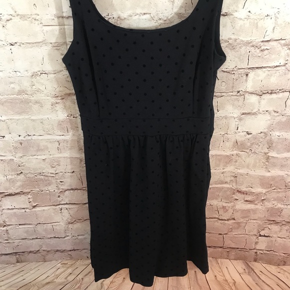 Madewell Velvetdot Sleeveless Black Mini Dress - Picture 3 of 7